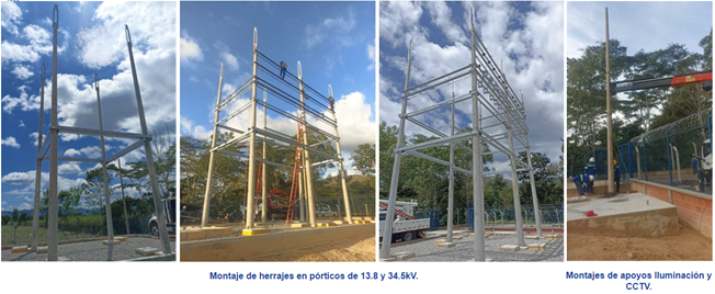 imagenes de trabajos de obra civil realizados en la subestación Mogotes imagenes de trabajos de obra civil realizados en la subestación Mogotes